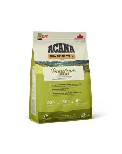 ACANA Grasslands Dog Hrana uscata caini, cu miel si rata 2 kg