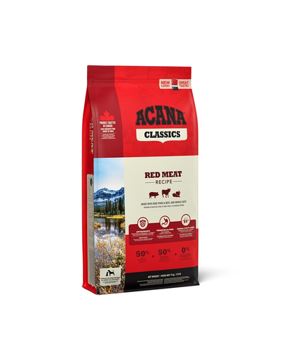 ACANA Classic Red Meat Recipe hrana uscata caini adulti 17 kg