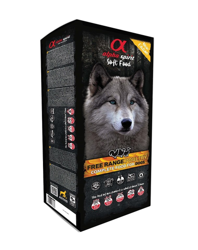 ALPHA SPIRIT Hrana uscata si moale pentru caini,cu pasari de curte 9 kg