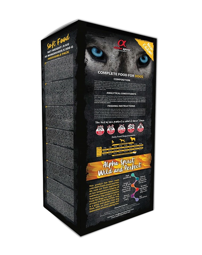 ALPHA SPIRIT Hrana uscata si moale pentru caini,cu pasari de curte 9 kg