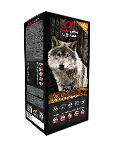 ALPHA SPIRIT Hrana uscata si moale caini adulti Multiprotein 9 kg