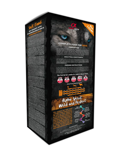 ALPHA SPIRIT Hrana uscata si moale caini adulti Multiprotein 9 kg