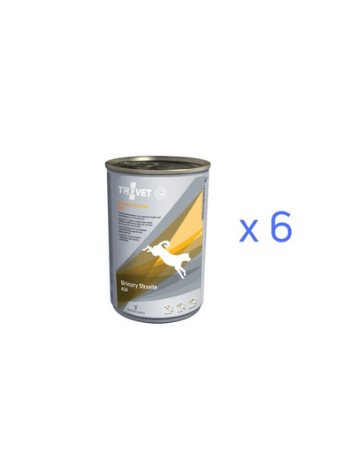 TROVET Urinary Struvite ASD hrana caini cu pietre la rinichi 6x400 g