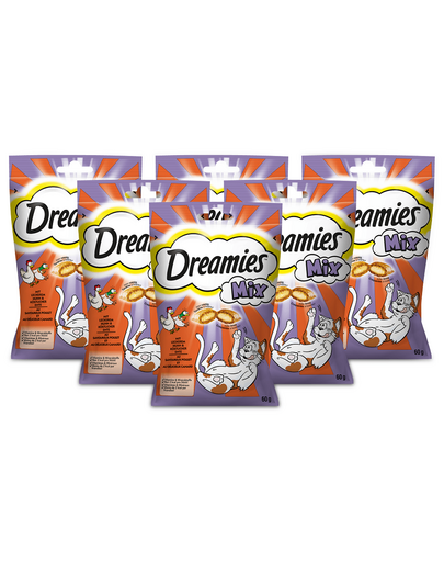 DREAMIES Mix recompense pisici, cu pui si rata 6x60g
