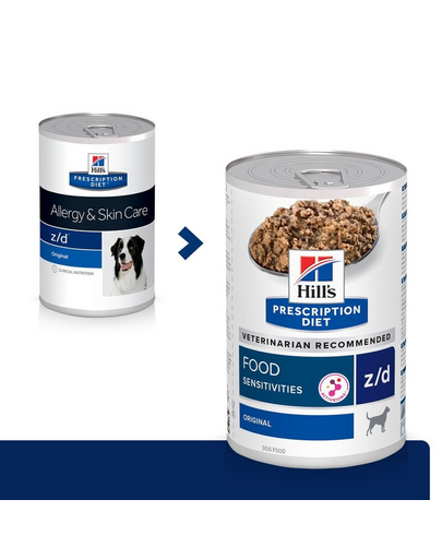 HILL'S Prescription Diet Canine z/d Food Sensitivities 9+3 CADOU hrană umedă dietetică câini, pentru intoleranțe alimentare