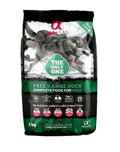 ALPHA SPIRIT Free range duck Hrana uscata caini,cu rata 3 kg