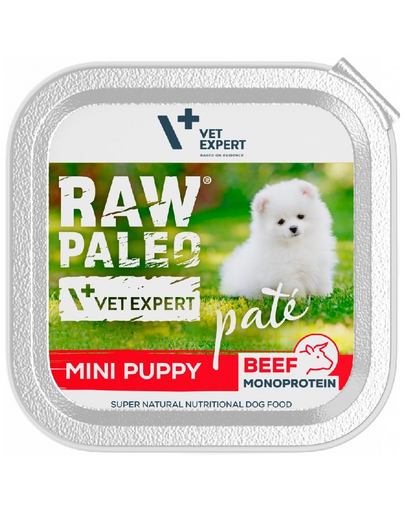 VETEXPERT Pate catelusi talie mica Raw Paleo Pate Puppy Mini 150g cu vita