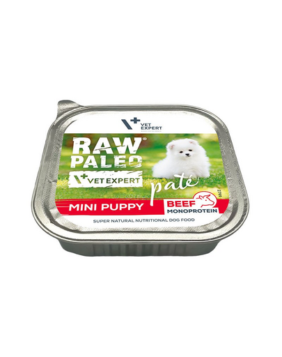VETEXPERT Pate catelusi talie mica Raw Paleo Pate Puppy Mini 150g cu vita