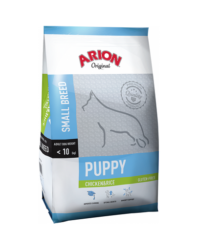 ARION Original Puppy Small Chicken & Rice 7,5 kg hrana catei rasa mica, pui si orez