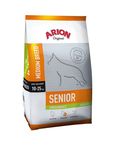 ARION Original Senior Medium Chicken&Rice 12 kg hrana caini adulti talie medie sau senior