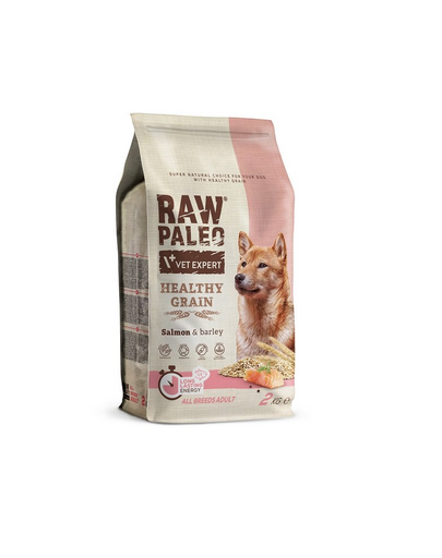 VETEXPERT RAW PALEO Heathy Grain Adult Salmon 2 kg Hrana caini, cu somon