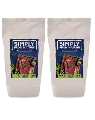 SIMPLY FROM NATURE Hrana uscata pentru caini, coapta la cuptor, cu caprioara 1,2 kg x 2