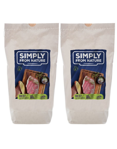SIMPLY FROM NATURE Hrana uscata pentru caini, coapta la cuptor, cu vita 1,2 kg x 2