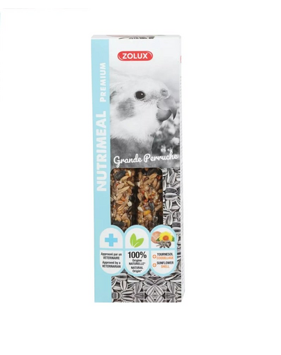 ZOLUX NUTRIMEAL Batoane papagali mari, cu floarea soarelui 3 buc. 110g