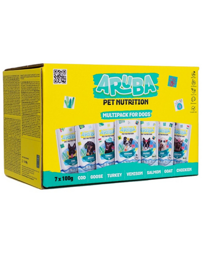 ARUBA Dog Multipack 7x100 g hrana umeda caini