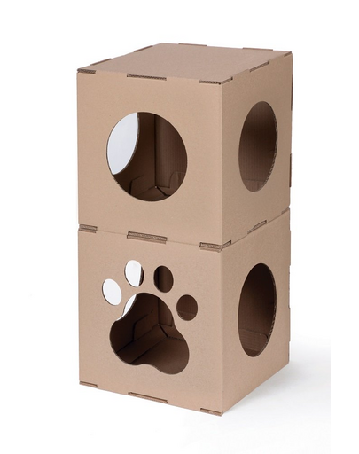 CARTON+ PETS Case modulare din carton pentru pisici Twins