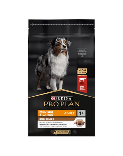PURINA Pro Plan Duo Delice Medium Large Adult Hrana uscata pentru caini adulti de talie medie sau mare, cu vita 10 kg