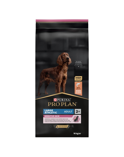PURINA PRO PLAN Large Athletic Adult Sensitive Skin hrana uscata caini adulti de talie mare, cu somon 14 kg