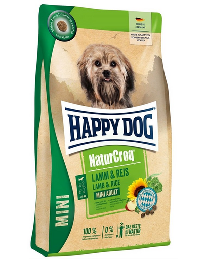 HAPPY DOG NaturCroq Mini Hrana uscata pentru caini talie mica, cu miel si orez 4kg