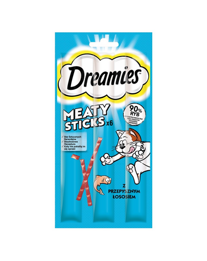 DREAMIES Recompense pentru pisici adulte cu somon delicios 14x30 g