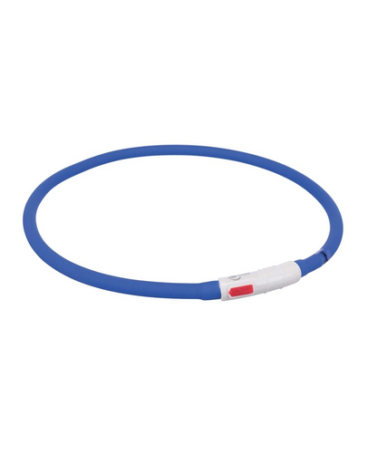 TRIXIE Zgarda luminoasa caini, cu USB XS–XL albastru regal