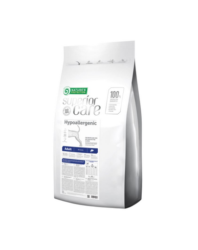 NATURES PROTECTION SUPERIOR CARE Hypoallergenic Grain Free Salmon Adult All Breeds 10 kg hrana caini sensibili, cu somon