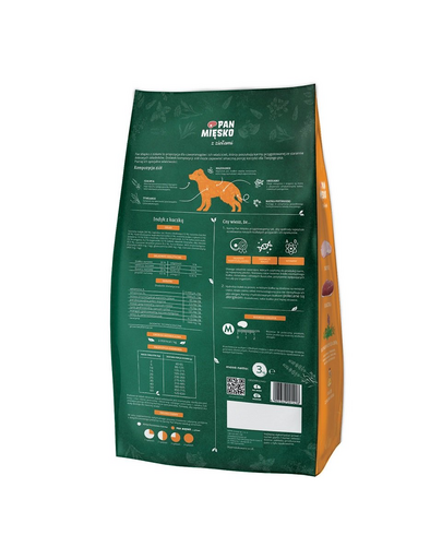 PAN MIĘSKO ierburi aromatice, curcan si rata M 3 kg hrana caini rasa medie