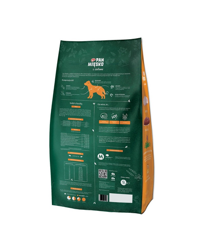 PAN MIĘSKO hrana caine talie medie M 9 kg ierburi aromatice, curcan si rata