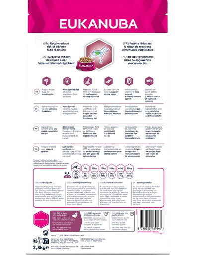 EUKANUBA Daily Care S-XL Adult 2,3 kg Hrana monoproteica pentru caini, cu rata