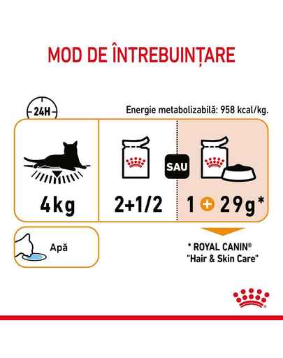 ROYAL CANIN Hair&Skin hrana umeda in sos pisica pentru piele si blana sanatoase, 12 x 85 g