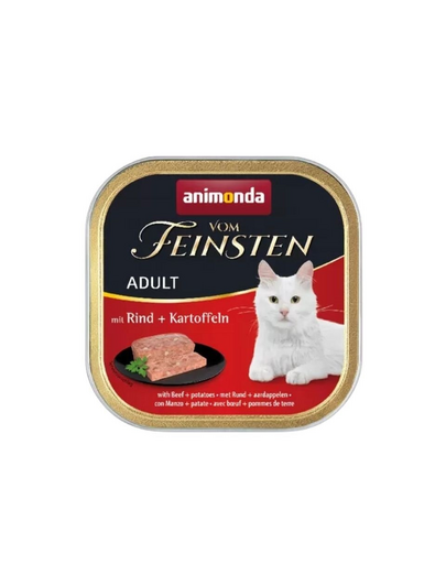 ANIMONDA Vom Feinsten Meniu Hrana umeda cu vita si cartofi pentru pisici adulte 100 g