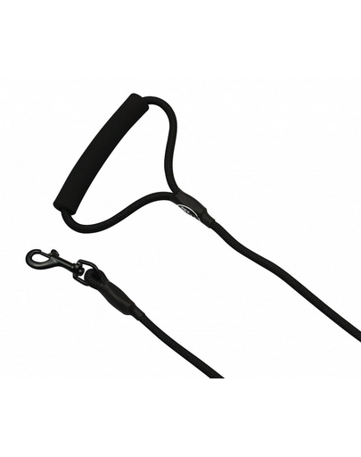 PET NOVA Lesa caini, din nylon cu maner 120 cm / 0,8 cm negru