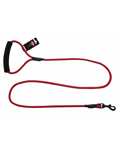 PET NOVA Lesa caine talie mica, cu maner 120 cm / 0,8 cm rosu
