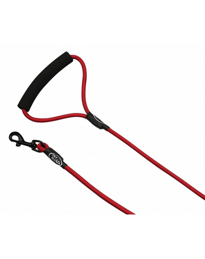 PET NOVA Lesa caine talie mare, cu maner 120 cm / 1 cm rosu