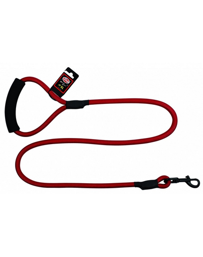 PET NOVA lesa caine, cu maner 120 cm / 1,2 cm rosu