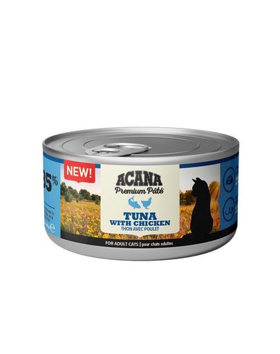 ACANA Premium Pate Tuna & Chicken Conserve pisica, cu ton si pui 8 x 85 g