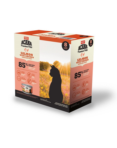 ACANA Premium Pate Salmon & Chicken Conserve hrana pisica, cu somon si pui 24 x 85 g