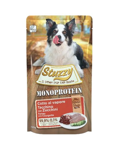 STUZZY Dog Monoprotein hrană hipoalergenică pentru câini, curcan și dovlecei 150 g