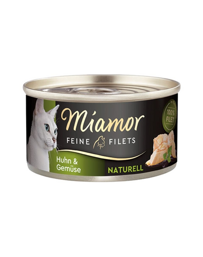 MIAMOR Feine Filets Naturell Chicken&Vegetables 80g pui si legume in sos propriu, hrana pisica