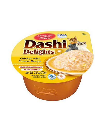 INABA Cat Dashi Delights pui si branza mancare umeda pisica 70 g