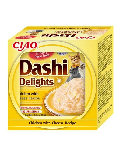 INABA Cat Dashi Delights pui si branza mancare umeda pisica 70 g