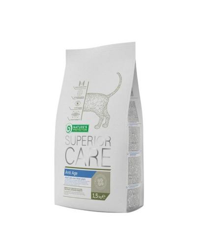NATURES PROTECTION SUPERIOR CARE Anti Age Poultry Cat 1.5 kg Hrana pisici adulte, cu pasare