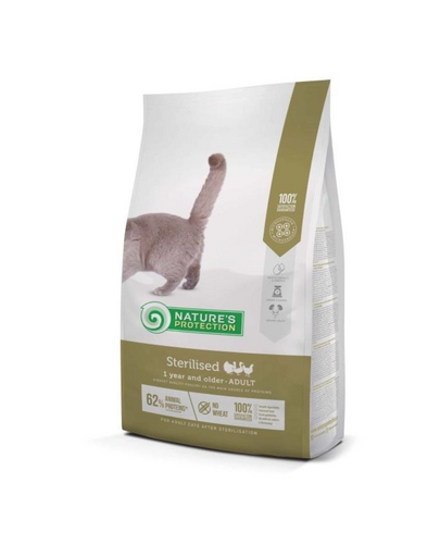 NATURES PROTECTION Sterilised Poultry Adult Cat 7 kg hrana pisici sterilizate, cu pasare