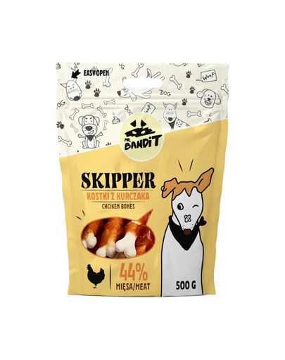 MR. BANDIT Skipper Cuburi snack de pui pentru caini 500 g