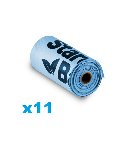 STARCH BAG Pungi excremente caini, compostabile 11 role, albastru