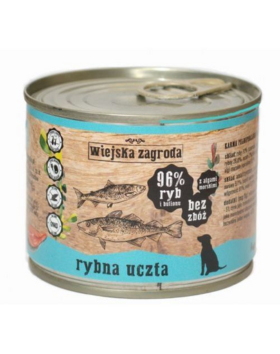WIEJSKA ZAGRODA hrană umedă fără cereale, cu pește 200 gr