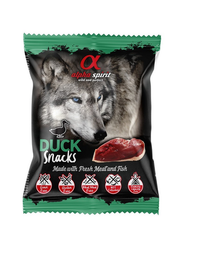 ALPHA SPIRIT Snack recompensa cu rata pentru caini 50 g