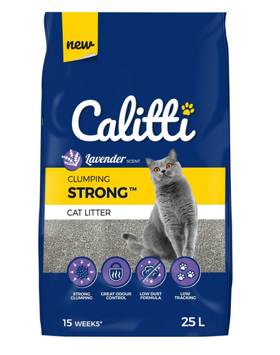 CALITTI Strong Așternut din bentonită cu levănțică, pentru pisici 25 L