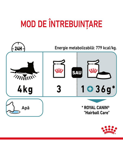 ROYAL CANIN Hairball Care in sos 85 g hrana umeda pisici adulte, reduce formarea ghemotoacelor de blana