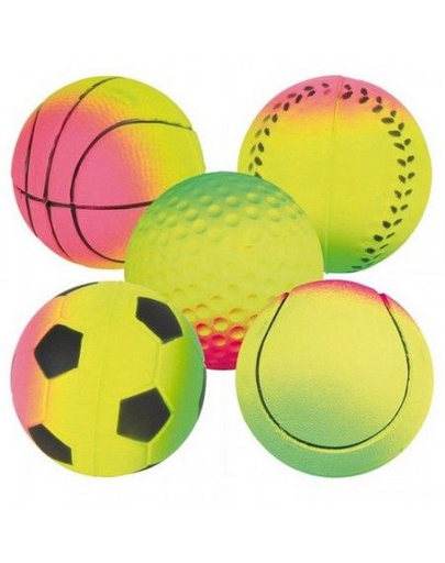 TRIXIE Minge neon pentru caini, cu cauciuc moale, dia. 7 cm